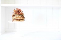 {Organic Spelt Pancakes} Nitrate Free Bacon drizzled with Canadian Maple Syrup